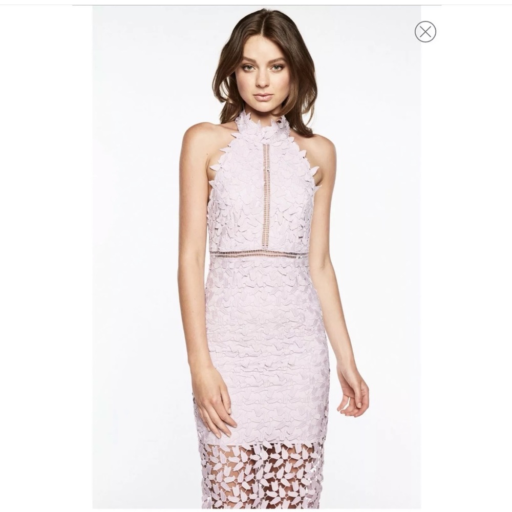 BARDOT ORCHID GEMMA CAGGED SHEER ILLUSION LEAFTY